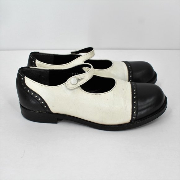 SOLD*************Comme Des Garcons Shoes Black White Mary Janes - Picture 11 of 16